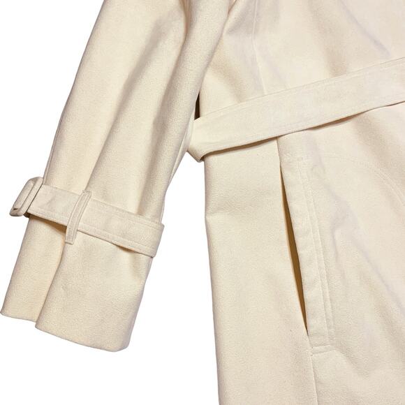 Vintage 1970s Adolph Schuman for Lilli Ann Suede Trench Coat Belted Size Medium - Picture 6 of 10